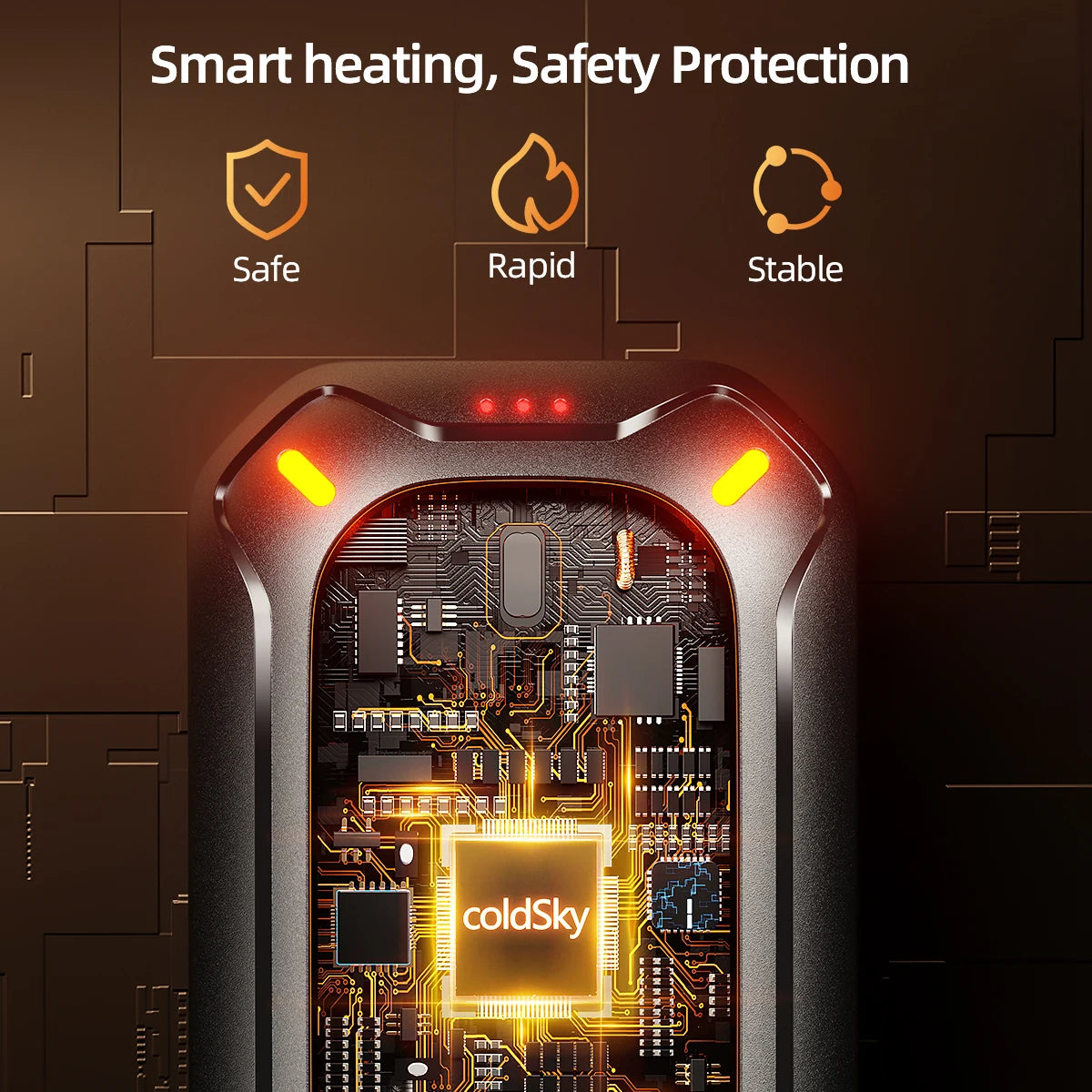 Rechargeable Dual-Sided Hand Warmers - 2 Pack Portable Electric Heater Gifts for Him & Her