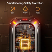 Rechargeable Dual-Sided Hand Warmers - 2 Pack Portable Electric Heater Gifts for Him & Her