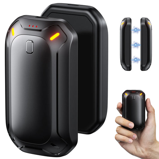 Rechargeable Dual-Sided Hand Warmers - 2 Pack Portable Electric Heater Gifts for Him & Her